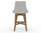 Canadel Downtown Trend Counter Stool in Pecan Washed, 7C Fabric, back view