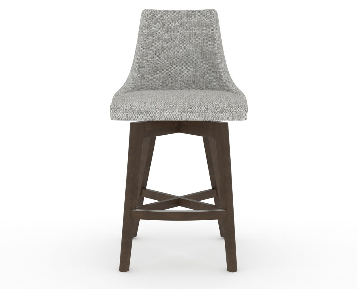 Canadel Downtown Trend Counter Stool in Hazelnut Washed, 7C Fabric, front view