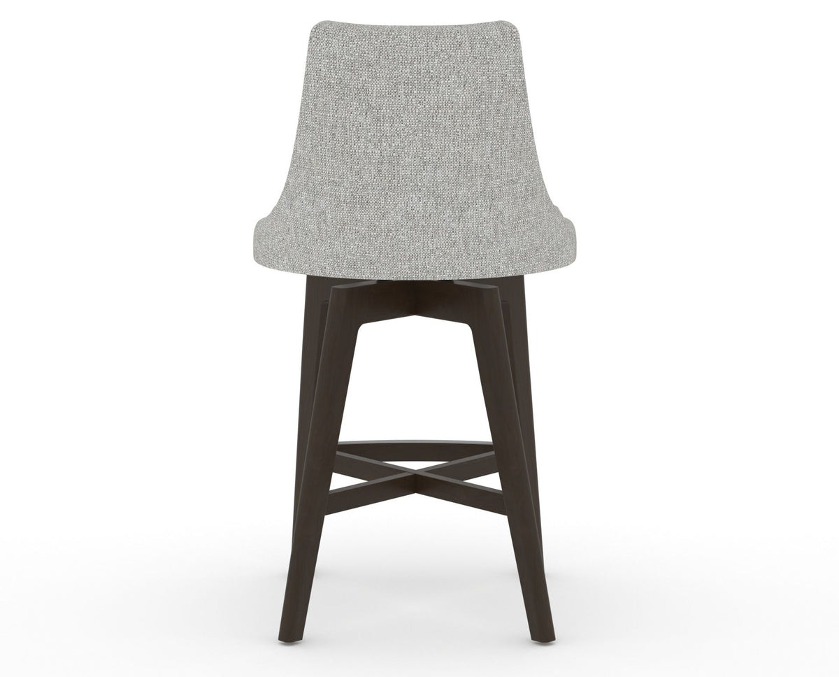 Canadel Downtown Trend Counter Stool in Davy's Grey, 7C Fabric, back view