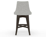 Canadel Downtown Trend Counter Stool in Davy's Grey, 7C Fabric, back view