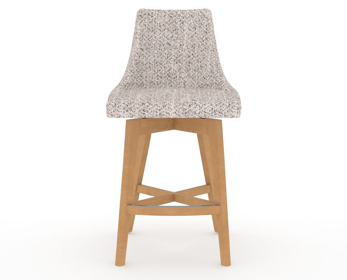 Canadel Downtown Trend Counter Stool in Caramel Washed, FP Crypton®, front view