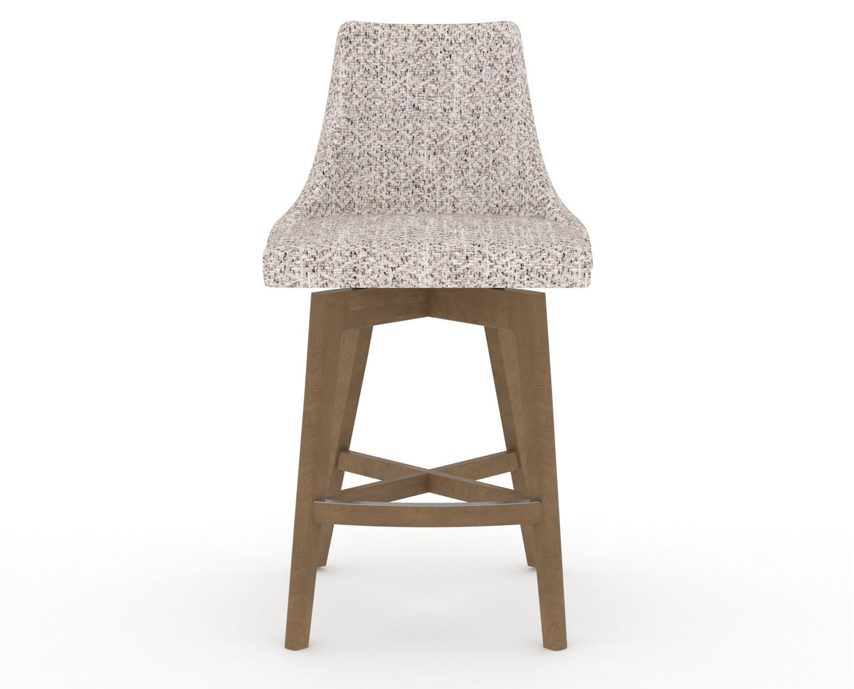 Canadel Downtown Trend Counter Stool in Pecan Washed, FP Crypton®, front view
