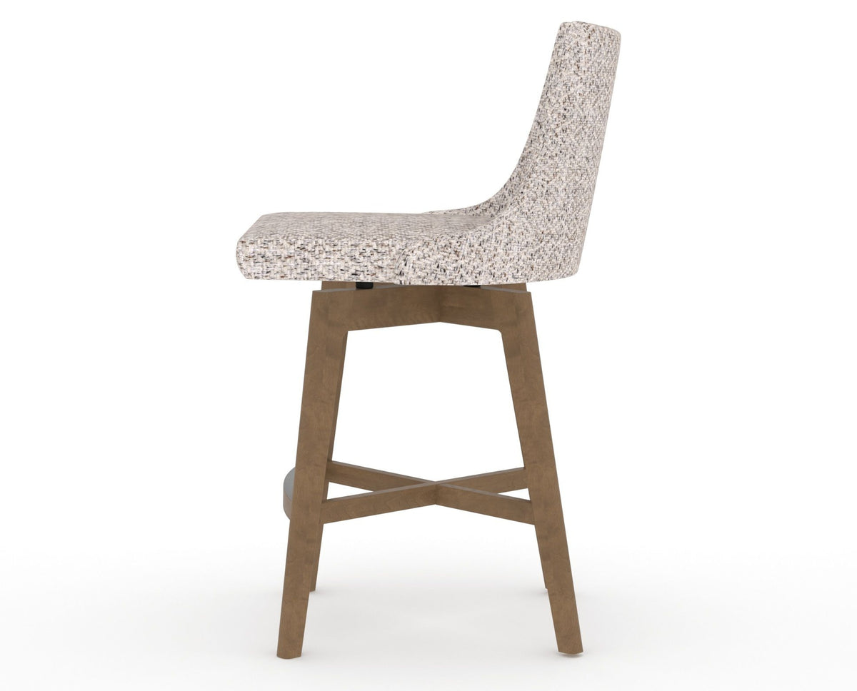 Canadel Downtown Trend Counter Stool in Pecan Washed, FP Crypton®, side view