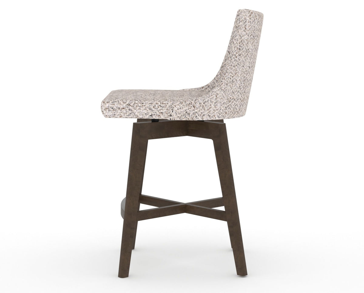 Canadel Downtown Trend Counter Stool in Hazelnut Washed, FP Crypton®, side view