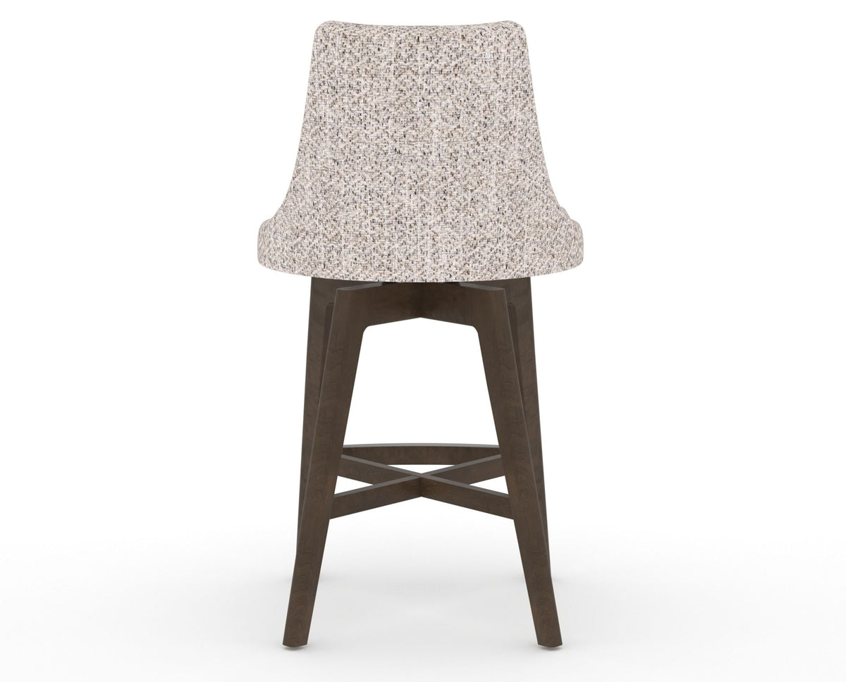 Canadel Downtown Trend Counter Stool in Hazelnut Washed, FP Crypton®, back view