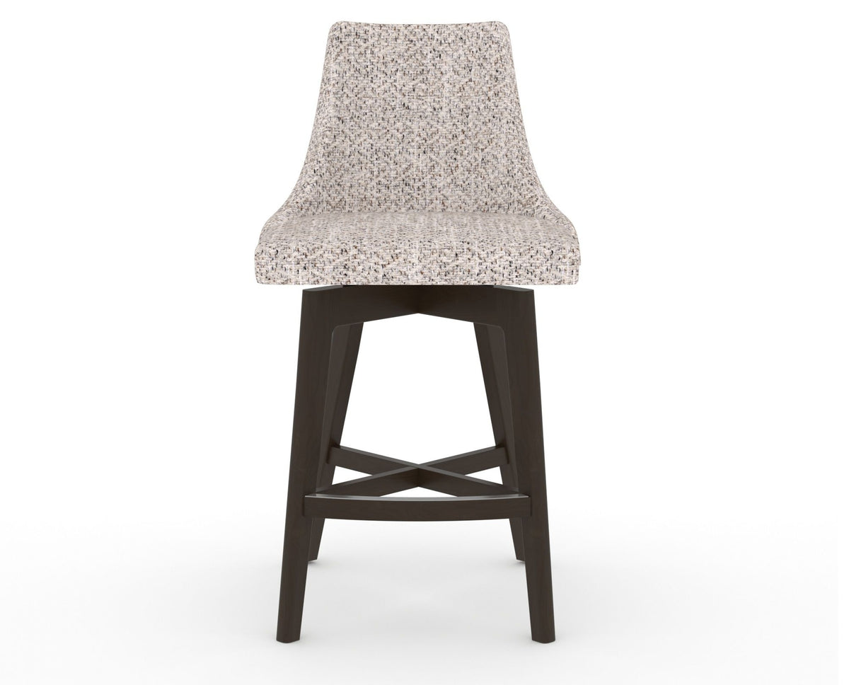 Canadel Downtown Trend Counter Stool in Davy's Grey, FP Crypton®, front view