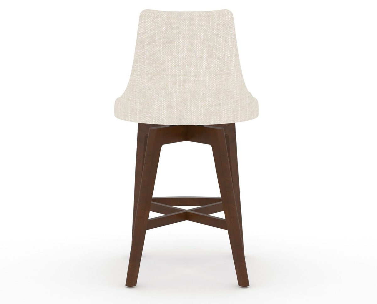 Canadel Downtown Trend Counter Stool in Cognac Washed, FT InsideOut®, back view