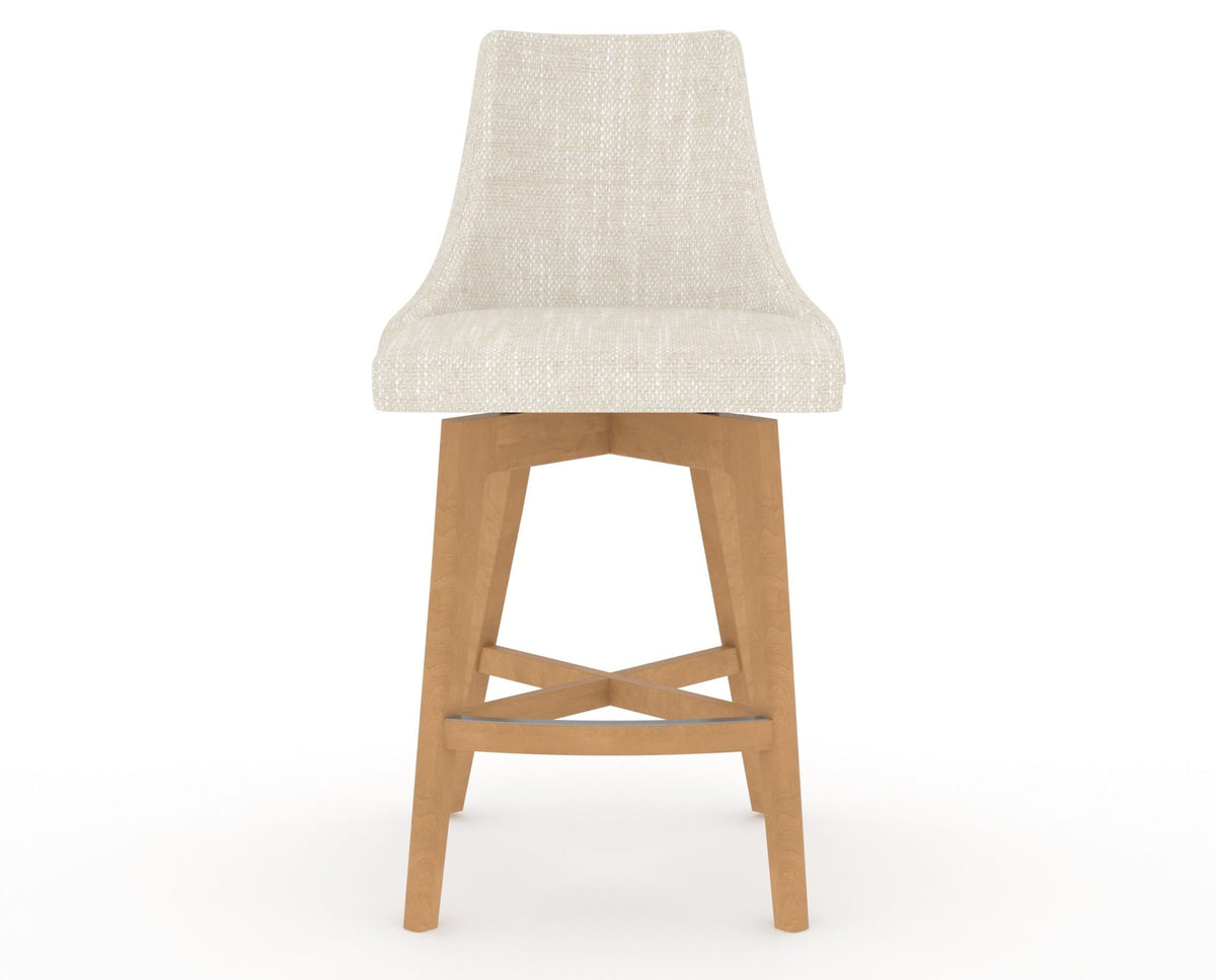 Canadel Downtown Trend Counter Stool in Caramel Washed, FT InsideOut®, front view