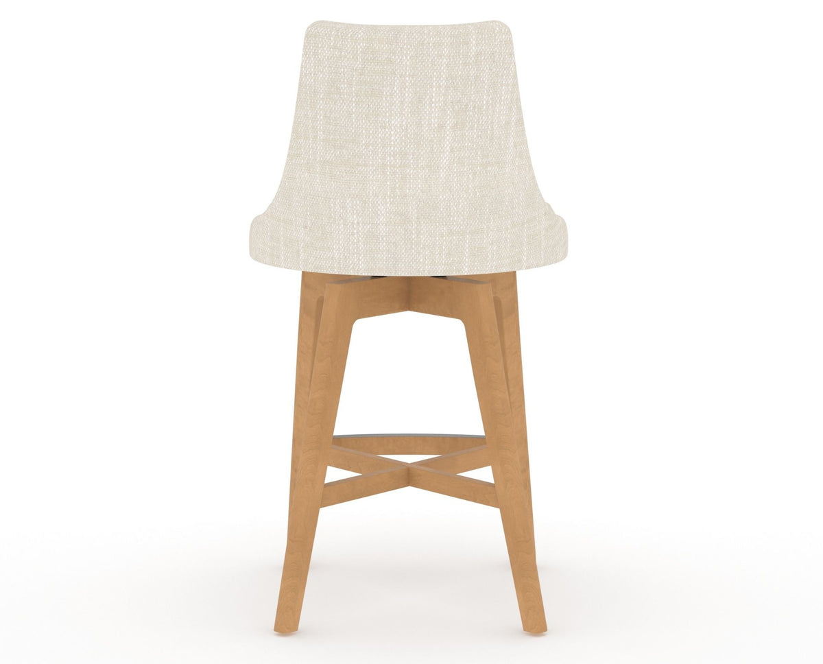 Canadel Downtown Trend Counter Stool in Caramel Washed, FT InsideOut®, back view