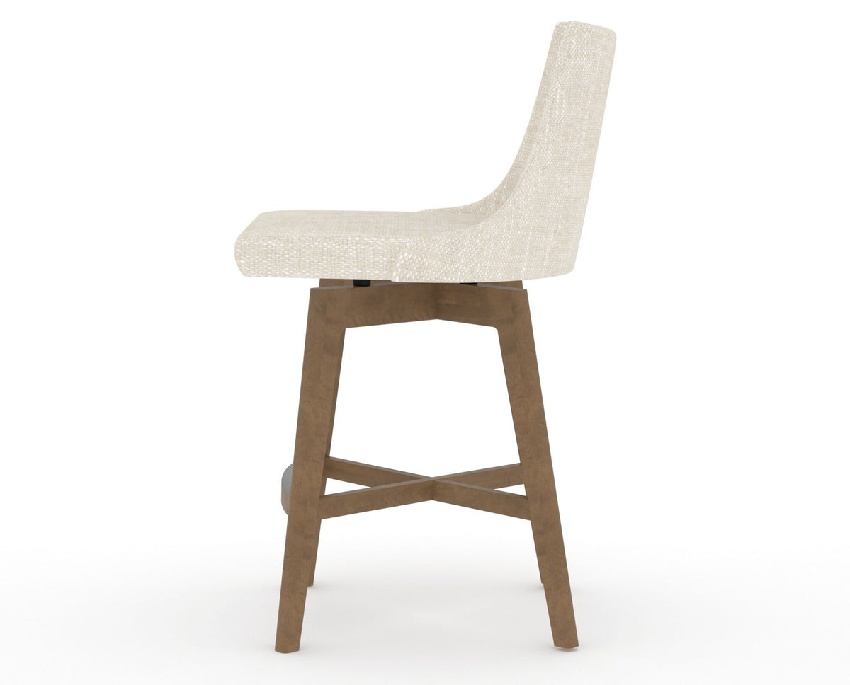 Canadel Downtown Trend Counter Stool in Pecan Washed, FT InsideOut®, side view