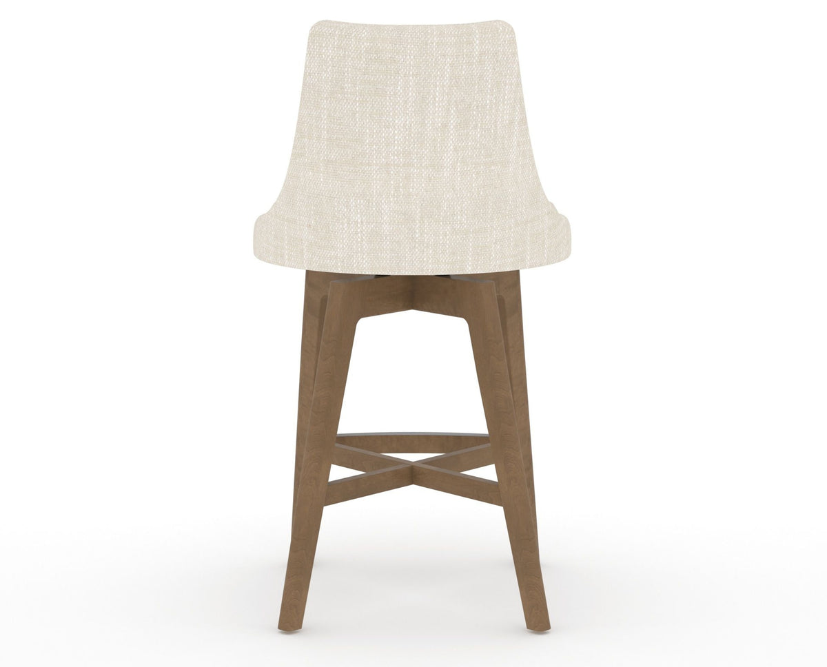 Canadel Downtown Trend Counter Stool in Pecan Washed, FT InsideOut®, back view