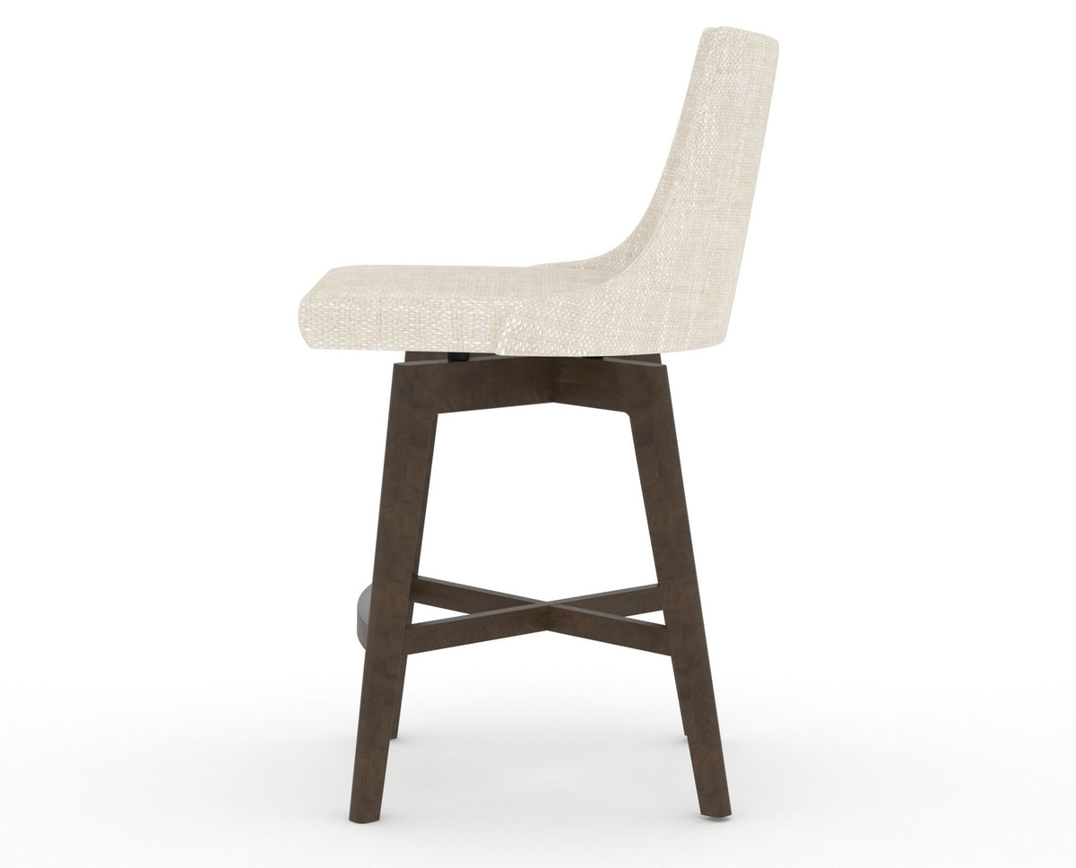 Canadel Downtown Trend Counter Stool in Hazelnut Washed, FT InsideOut®, side view