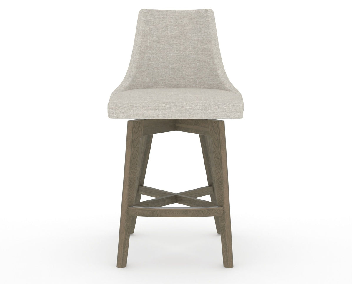 Canadel Downtown Trend Counter Stool in Shadow, TB Fabric, front view