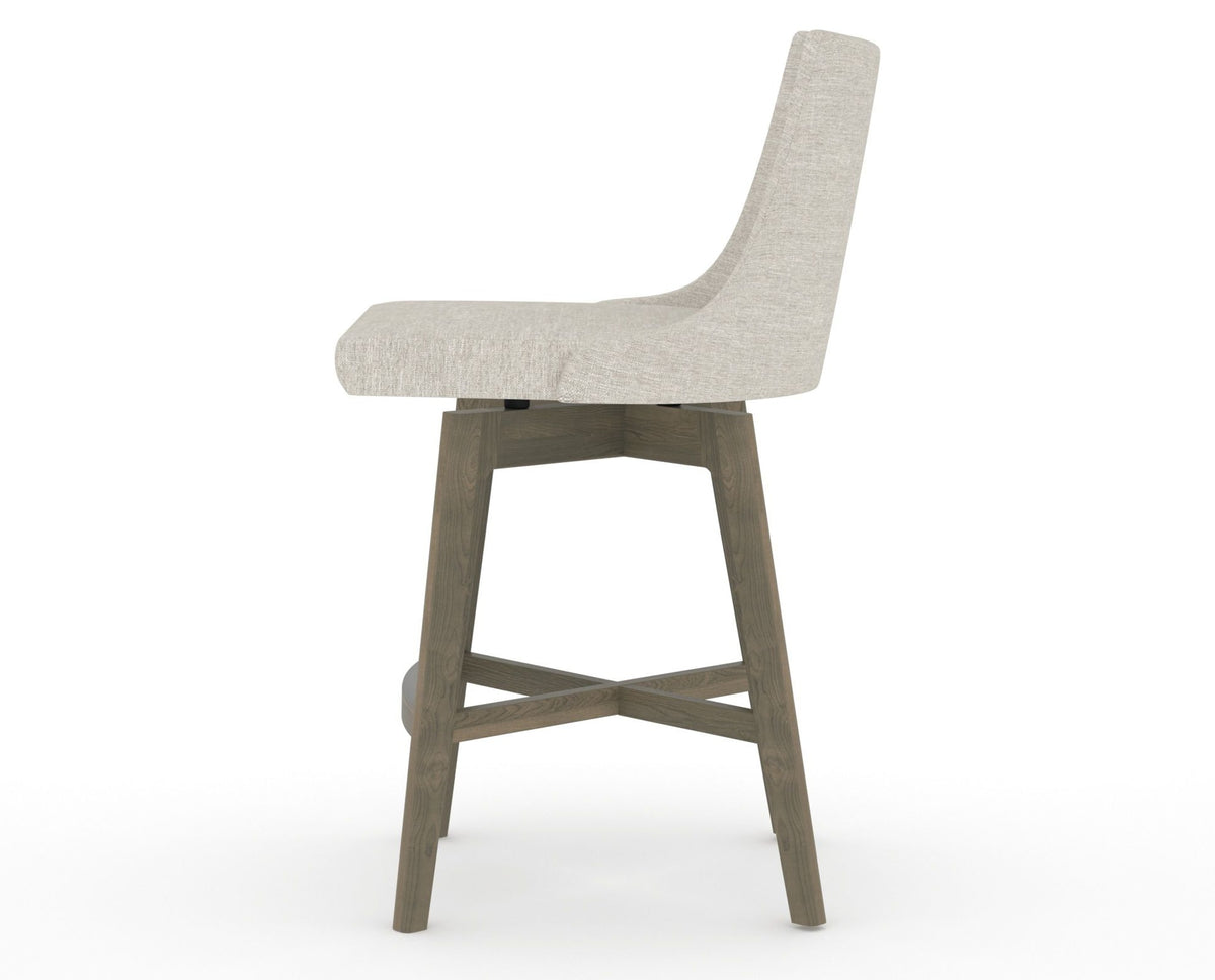 Canadel Downtown Trend Counter Stool in Shadow, TB Fabric, side view