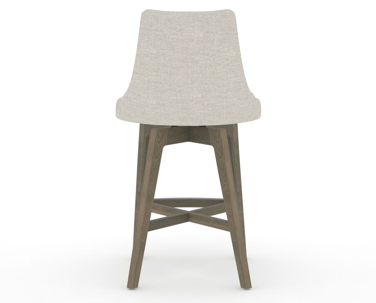 Canadel Downtown Trend Counter Stool in Shadow, TB Fabric, back view