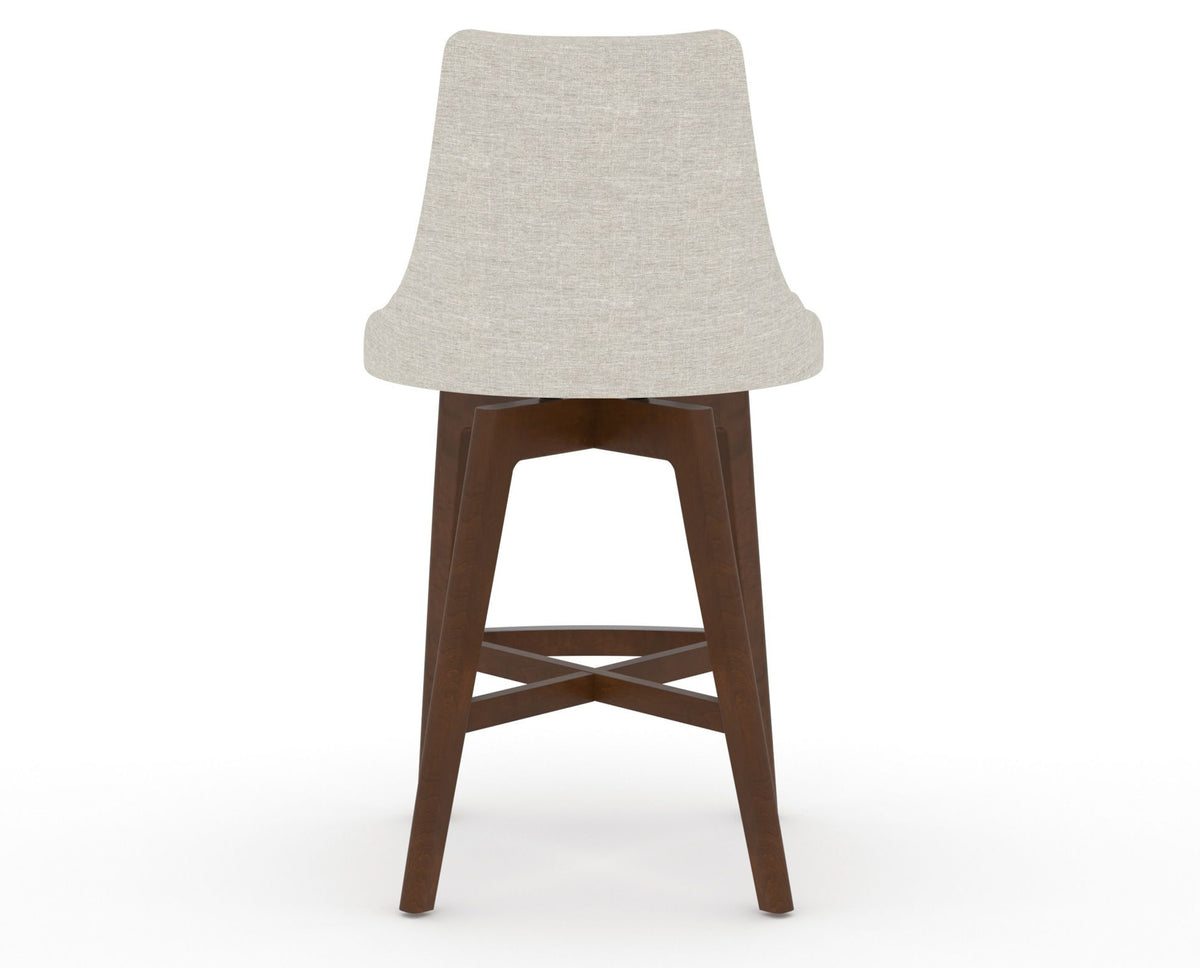 Canadel Downtown Trend Counter Stool in Cognac Washed, TB Fabric, back view