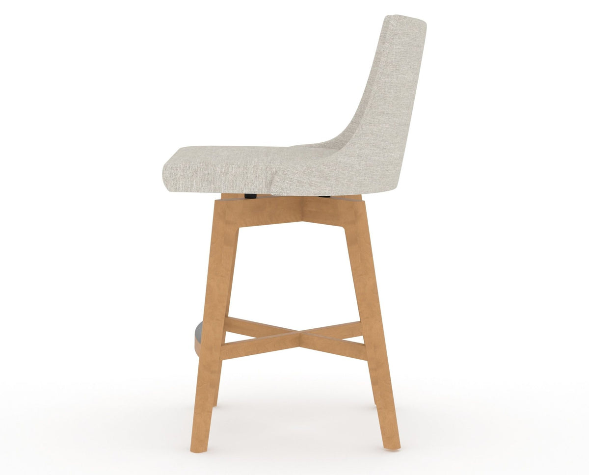 Canadel Downtown Trend Counter Stool in Caramel Washed, TB Fabric, side view