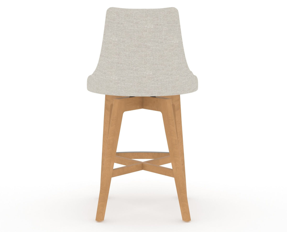 Canadel Downtown Trend Counter Stool in Caramel Washed, TB Fabric, back view