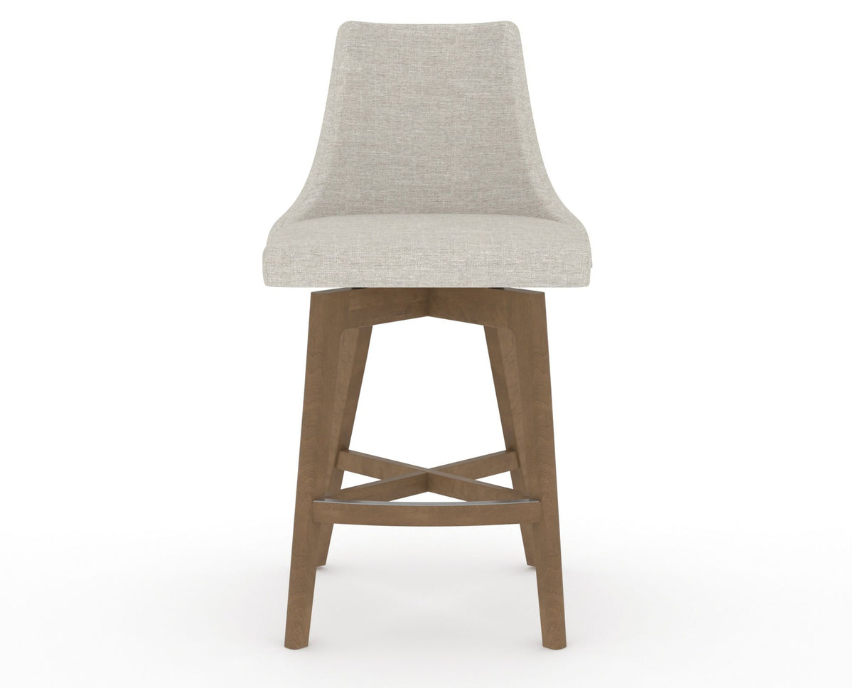 Canadel Downtown Trend Counter Stool in Pecan Washed, TB Fabric, front view