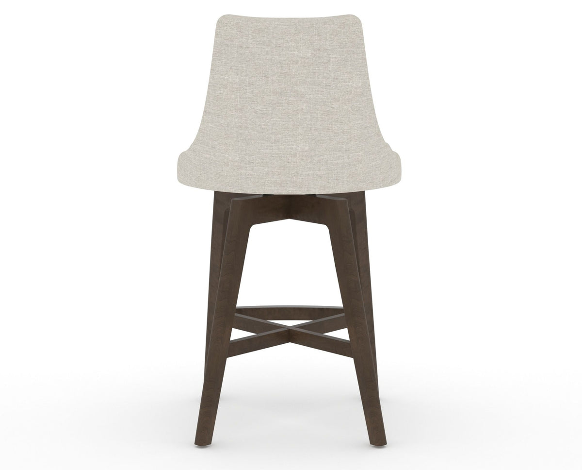Canadel Downtown Trend Counter Stool in Hazelnut Washed, TB Fabric, back view
