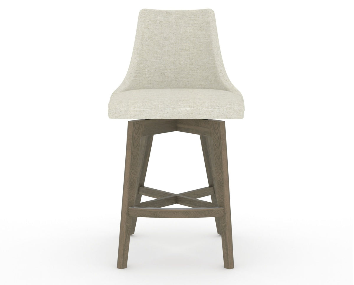 Canadel Downtown Trend Counter Stool in Shadow, TW Fabric, front view