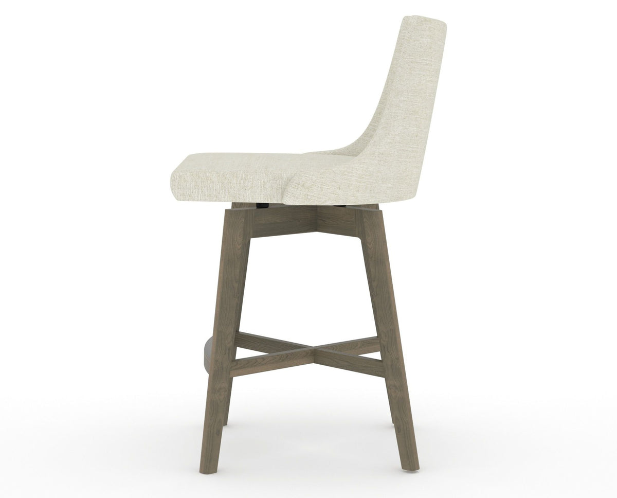 Canadel Downtown Trend Counter Stool in Shadow, TW Fabric, side view