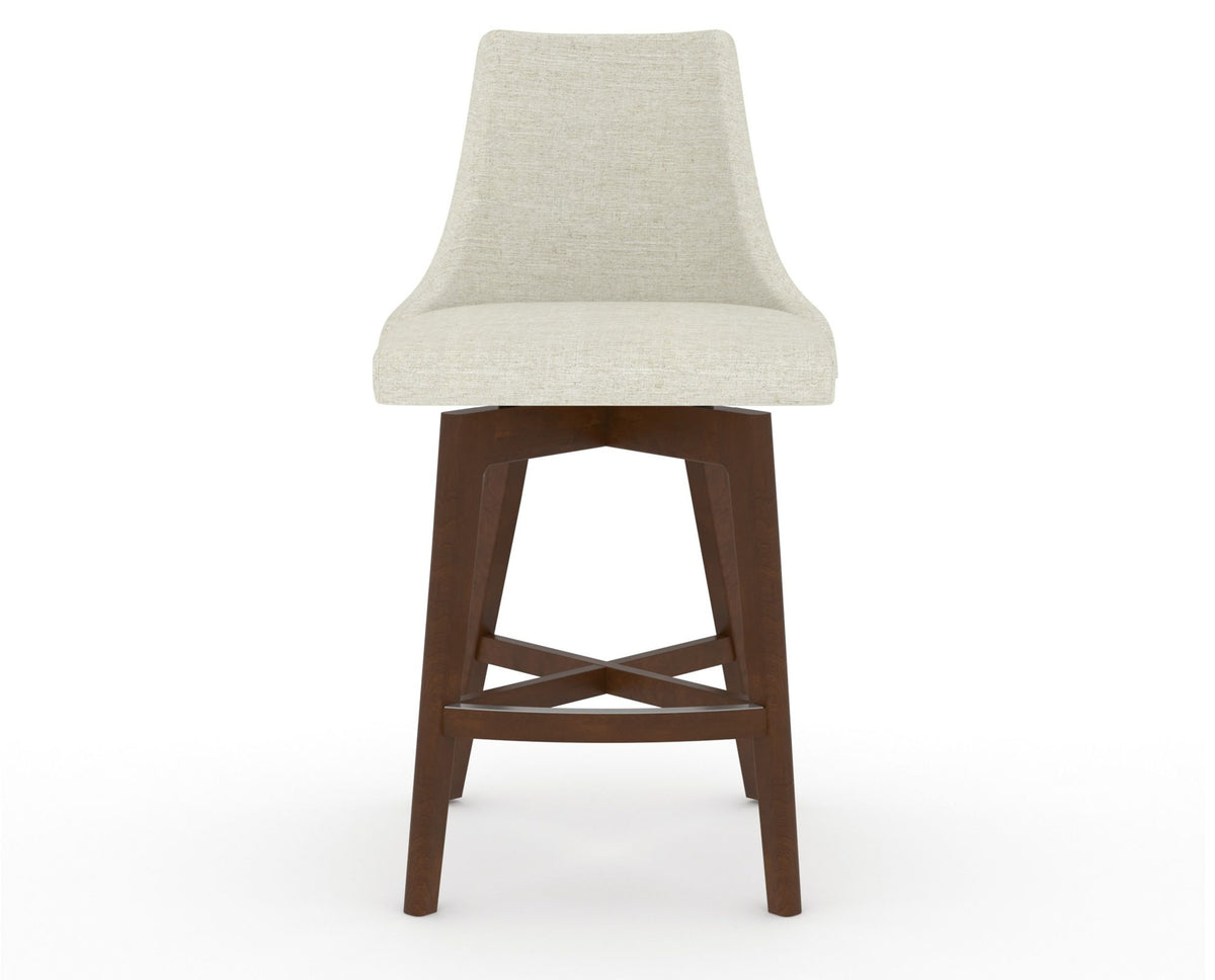 Canadel Downtown Trend Counter Stool in Cognac Washed, TW Fabric, front view