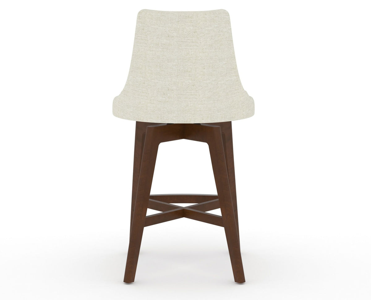 Canadel Downtown Trend Counter Stool in Cognac Washed, TW Fabric, back view