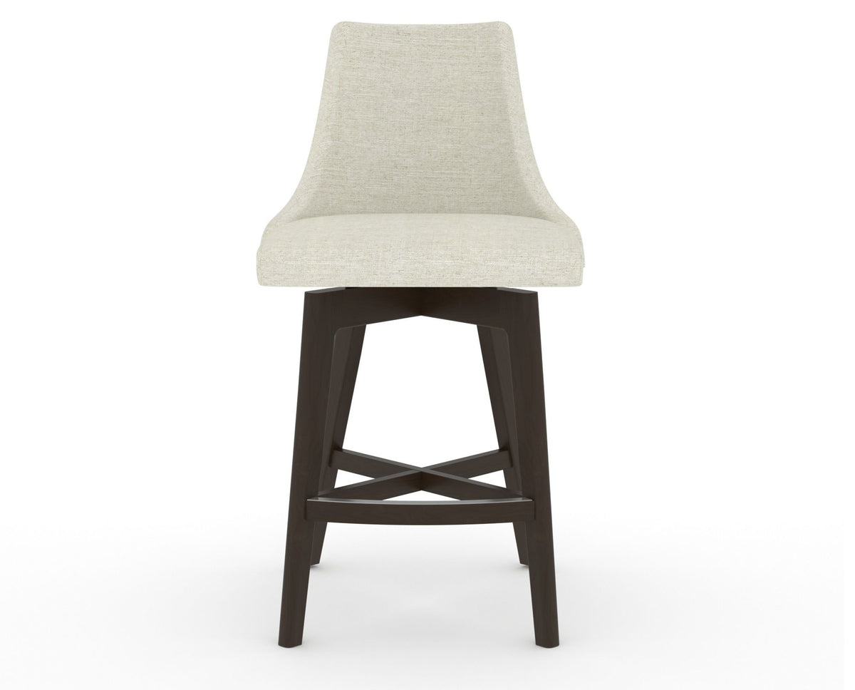 Canadel Downtown Trend Counter Stool in Davy's Grey, TW Fabric, front view