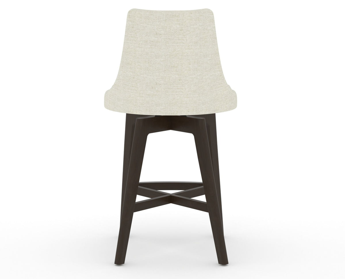 Canadel Downtown Trend Counter Stool in Davy's Grey, TW Fabric, back view