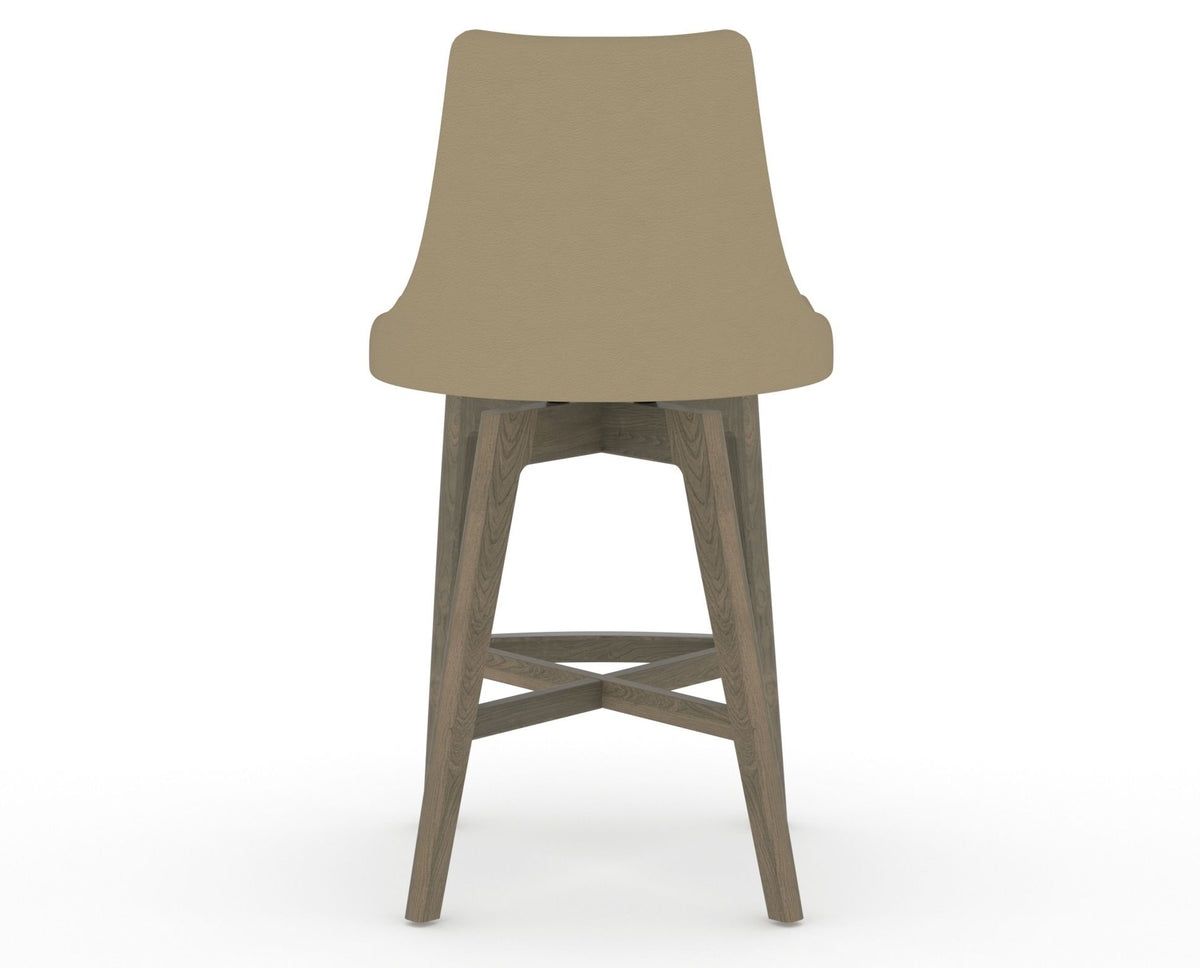 Canadel Downtown Trend Counter Stool in Shadow, XY Faux Leather, back view