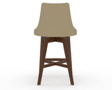 Canadel Downtown Trend Counter Stool in Cognac Washed, XY Faux Leather, back view