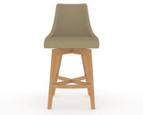 Canadel Downtown Trend Counter Stool in Caramel Washed, XY Faux Leather, front view