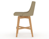 Canadel Downtown Trend Counter Stool in Caramel Washed, XY Faux Leather, side view