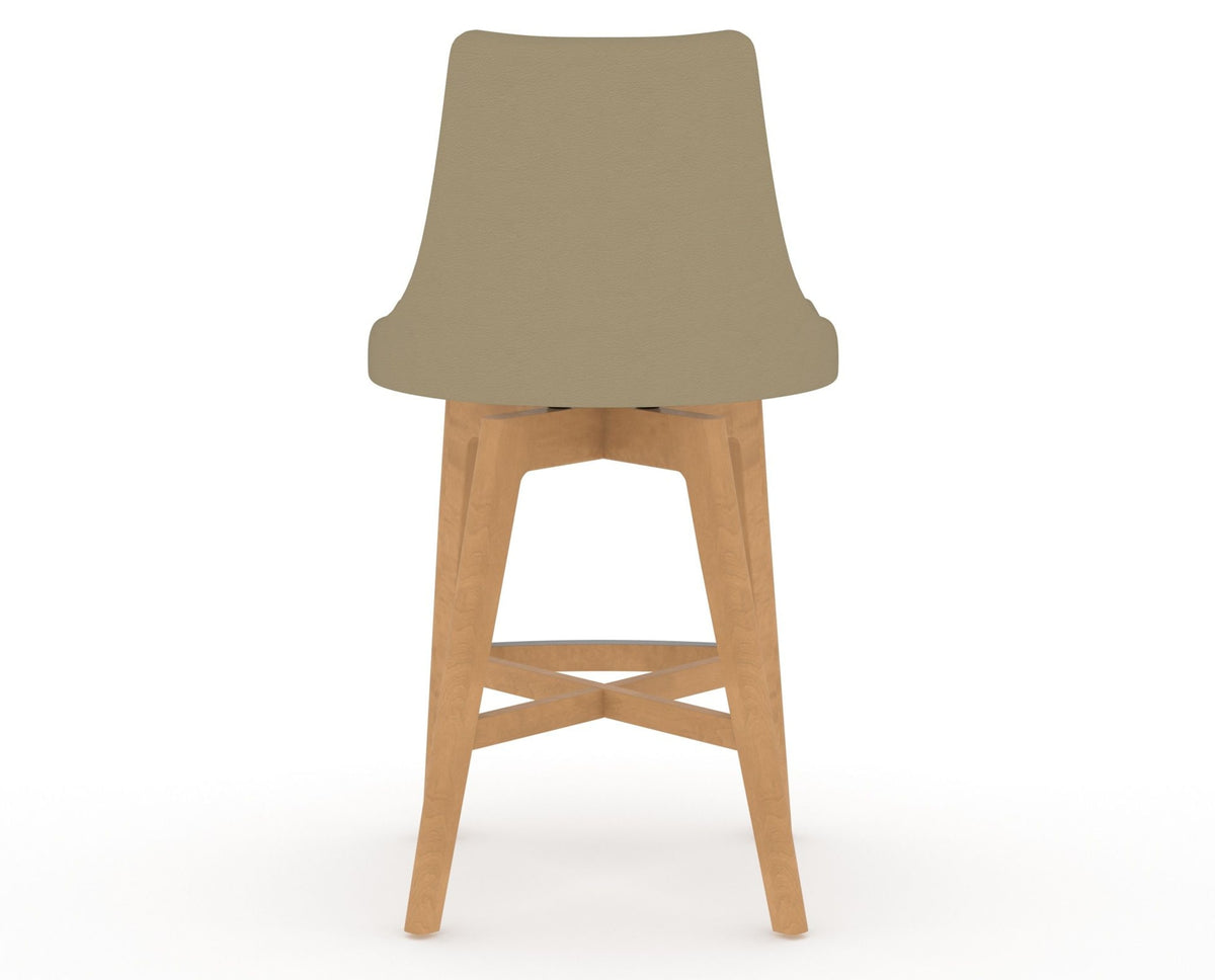 Canadel Downtown Trend Counter Stool in Caramel Washed, XY Faux Leather, back view