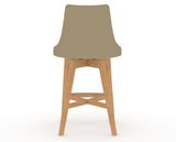 Canadel Downtown Trend Counter Stool in Caramel Washed, XY Faux Leather, back view