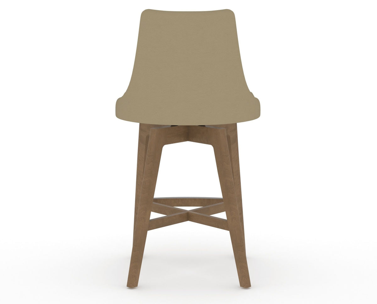 Canadel Downtown Trend Counter Stool in Pecan Washed, XY Faux Leather, back view