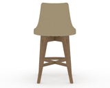 Canadel Downtown Trend Counter Stool in Pecan Washed, XY Faux Leather, back view