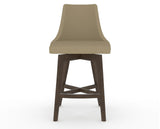 Canadel Downtown Trend Counter Stool in Hazelnut Washed, XY Faux Leather, front view