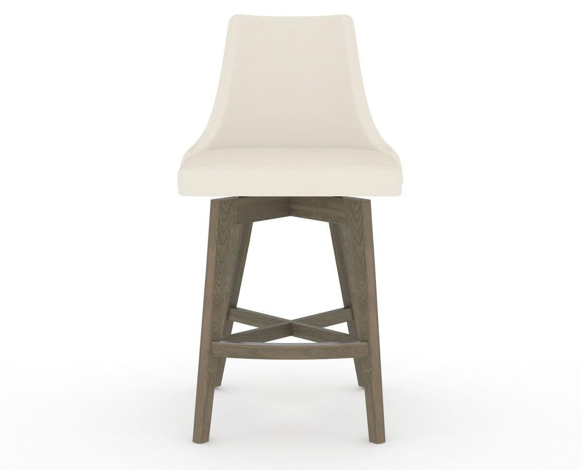 Canadel Downtown Trend Counter Stool in Shadow, YJ Faux Leather, front view