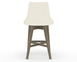Canadel Downtown Trend Counter Stool in Shadow, YJ Faux Leather, back view