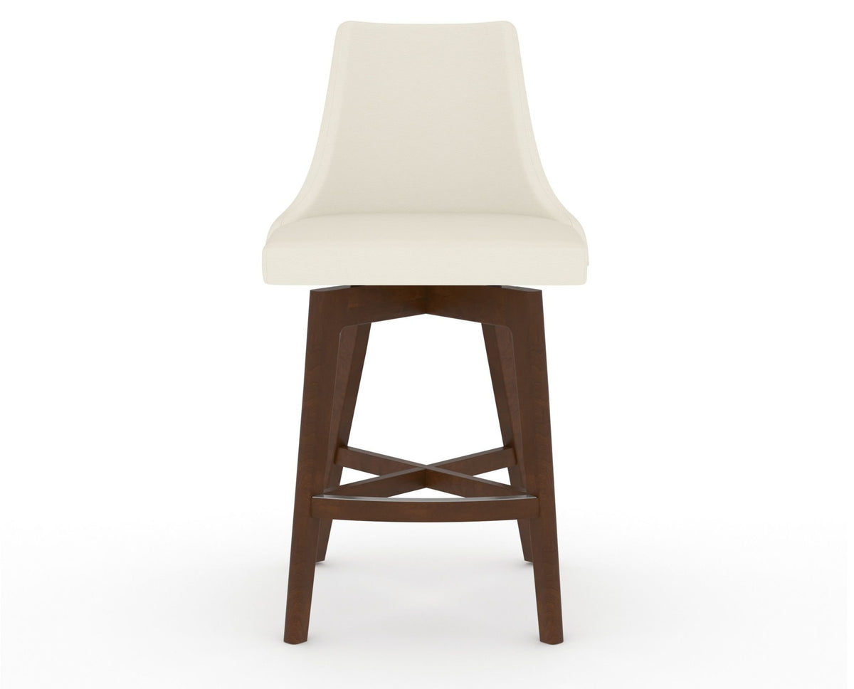 Canadel Downtown Trend Counter Stool in Cognac Washed, YJ Faux Leather, front view