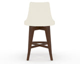Canadel Downtown Trend Counter Stool in Cognac Washed, YJ Faux Leather, back view