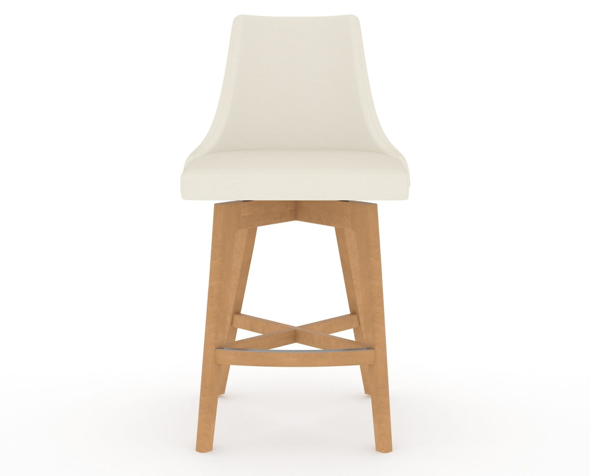 Canadel Downtown Trend Counter Stool in Caramel Washed, YJ Faux Leather, front view