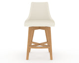 Canadel Downtown Trend Counter Stool in Caramel Washed, YJ Faux Leather, front view