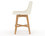 Canadel Downtown Trend Counter Stool in Caramel Washed, YJ Faux Leather, side view