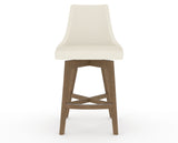 Canadel Downtown Trend Counter Stool in Pecan Washed, YJ Faux Leather, front view