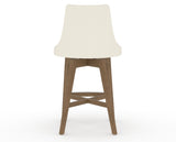 Canadel Downtown Trend Counter Stool in Pecan Washed, YJ Faux Leather, back view