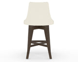 Canadel Downtown Trend Counter Stool in Hazelnut Washed, YJ Faux Leather, back view
