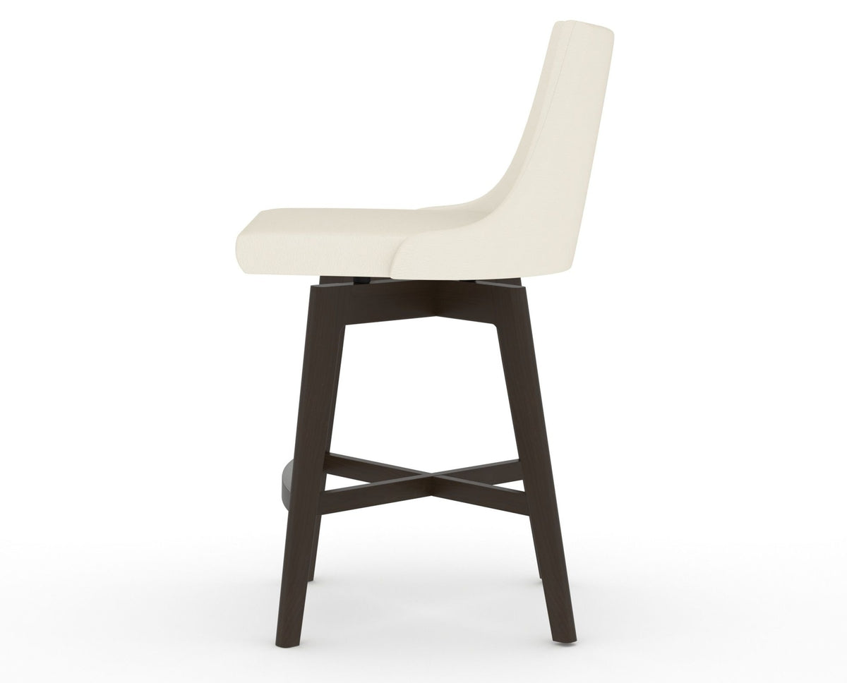 Canadel Downtown Trend Counter Stool in Davy's Grey, YJ Faux Leather, side view